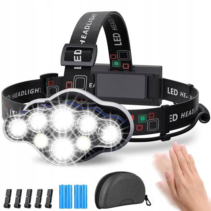 MLIAIMCE Hoofdlamp Superhelder LED 18000 Lumen 8 Modi IPX4 — foto 1