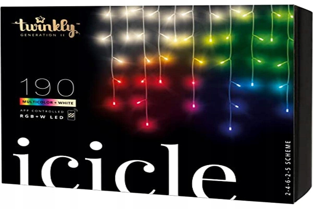 TWINKLY Icicle Lichtgordijn 190 LED Waterdicht IP44 5,5m