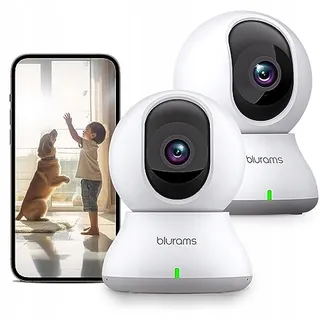BLURAMS Binnencamera 2K WiFi 360 Nachtzicht Bewegingsdetectie — miniatuur 1