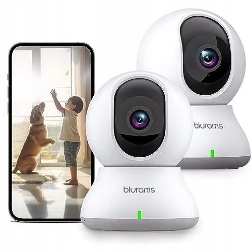 BLURAMS Binnencamera 2K WiFi 360 Nachtzicht Bewegingsdetectie — foto 1
