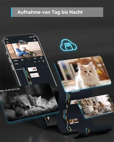 BLURAMS Binnencamera 2K WiFi 360 Nachtzicht Bewegingsdetectie — foto 6
