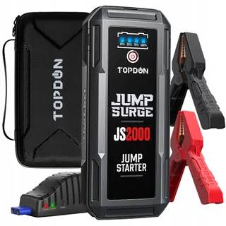 TOPDON Starthulp Powerbank 2000A tot 8L Benzine 6L Diesel 16000mAh — miniatuur 1