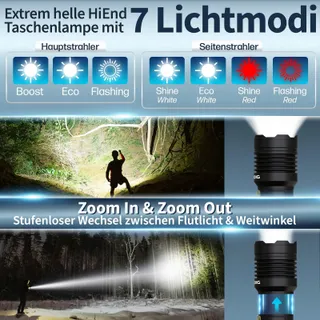 GRUNDIG LED Zaklamp Oplaadbaar Extreem Helder Robuust USB — miniatuur 3