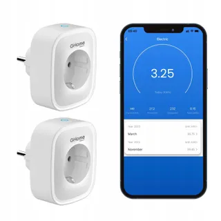 GHOME Smart Stopcontact 16A met Energiemeting Alexa Google Home