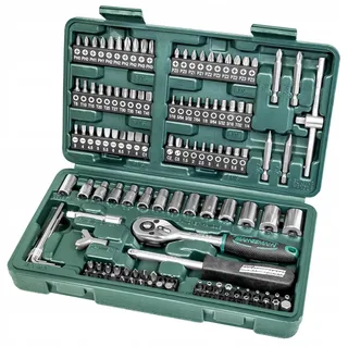 Brüder Mannesmann Dopsleutel en Bitset 130-delig M29166 Koffer Groen