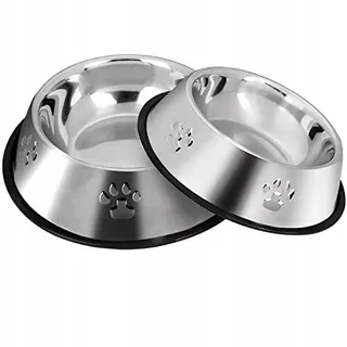 Set 2 Kommen 18cm Roestvrij Staal 350ml Zilver