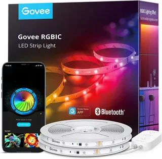 GOVEE LED RGBIC Ledstrip 20m Segmentbediening Muzieksync App Slaapkamer