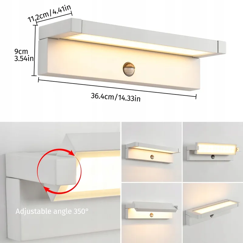 KUKAK LED Buitenlamp Bewegingsmelder 36W IP65 3000K Wit — foto 3