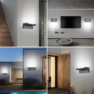 LED Wandlamp Buiten Binnen Met Bewegingsmelder 22W IP65 6500K — miniatuur 3