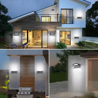 LED Wandlamp Buiten Binnen Met Bewegingsmelder 22W IP65 6500K — miniatuur 2