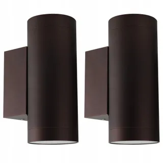 KLIGHTEN 2 Stuks Buitenlamp GU10 IP65 Brons Zonder Lichtbron