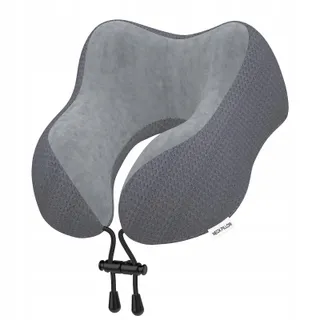 Yomisee Ergonomisch Nekkussen Auto Vliegtuig Grijs 28x28