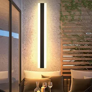 LED Lange Wandlamp IP65 Waterdicht Zwart 60cm Warm Licht