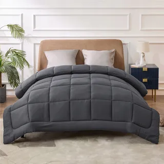 BEDSURE Dekbed 155x220 4 Seizoenen Hypoallergeen Ademend Grijs