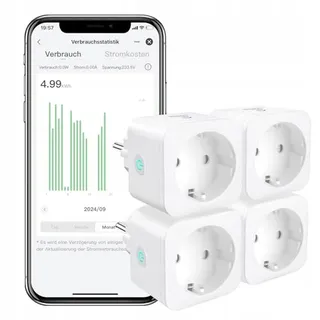 EIGHTREE Slimme Stopcontacten WiFi 4 Stuks met Alexa Google Home