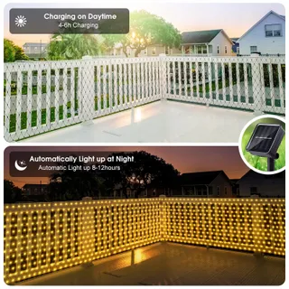CERIAL Lichtnet Solar Buiten 8 Modi 3x2m 200LED — miniatuur 5