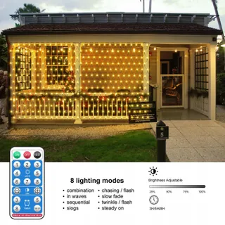 CERIAL Lichtnet Solar Buiten 8 Modi 3x2m 200LED — miniatuur 3