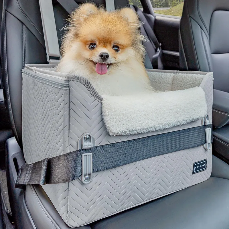 PETSFIT Hondenautozitje Voor Kleine Honden Veiligheidsgordel Grijs — foto 1