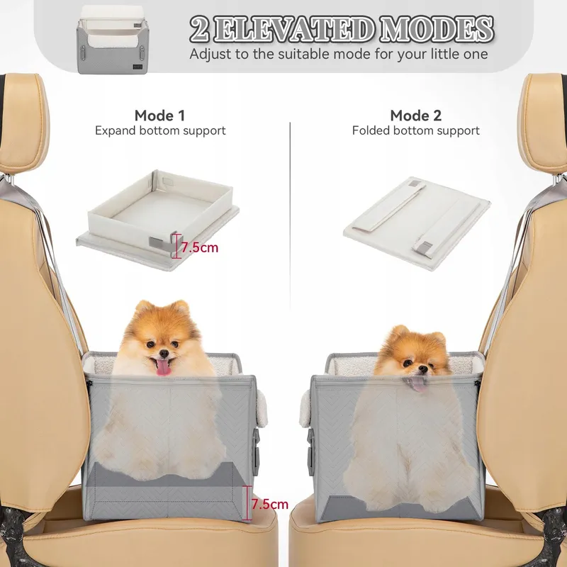 PETSFIT Hondenautozitje Voor Kleine Honden Veiligheidsgordel Grijs — foto 5