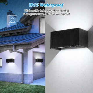 CWYCFW 4 Stuks LED Buitenwandlampen 24W Zwart 6000K IP65 — miniatuur 3