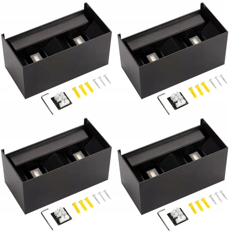 CWYCFW 4 Stuks LED Buitenwandlampen 24W Zwart 6000K IP65 — foto 7