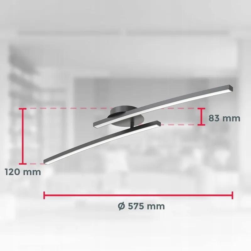 BKLIGHT LED Plafondlamp 12W 1300lm Warm Wit Versie 2 — foto 7