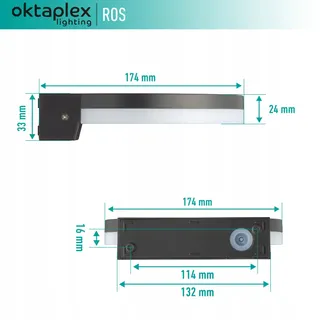 OKTAPLEX Ros LED Buitenlamp IP65 3000K 1300lm 14,6W Antraciet — miniatuur 4
