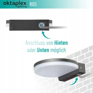 OKTAPLEX Ros LED Buitenlamp IP65 3000K 1300lm 14,6W Antraciet — miniatuur 5