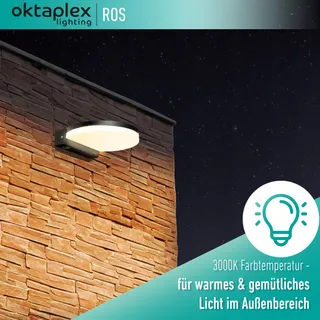 OKTAPLEX Ros LED Buitenlamp IP65 3000K 1300lm 14,6W Antraciet — miniatuur 6