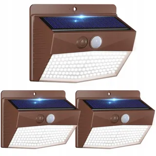 PEASUR Solar Buitenlamp 138 LED Bewegingsmelder IP65 Bruin