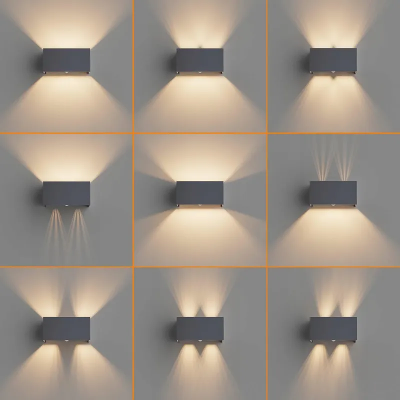 KLIGHTEN Buitenwandlamp 18W Bewegingsmelder 3000K G9 Verstelbaar — foto 4