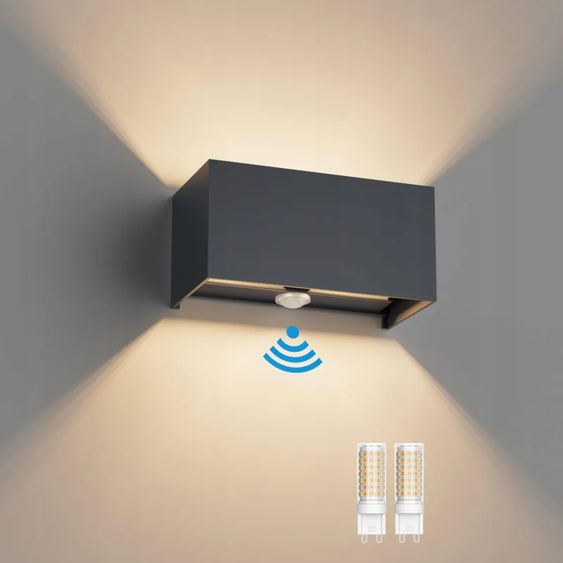 KLIGHTEN Buitenwandlamp 18W Bewegingsmelder 3000K G9 Verstelbaar — foto 1