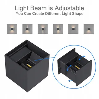 K-BRIGHT LED Buitenlampen 12W Instelbare Lichtstraal IP65 4000K Wit — miniatuur 3
