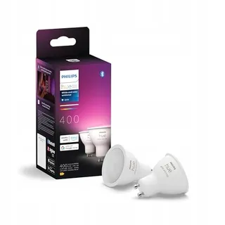 PHILIPS Hue GU10 Spot 2-Pack Wit en Gekleurd Licht Bluetooth Alexa