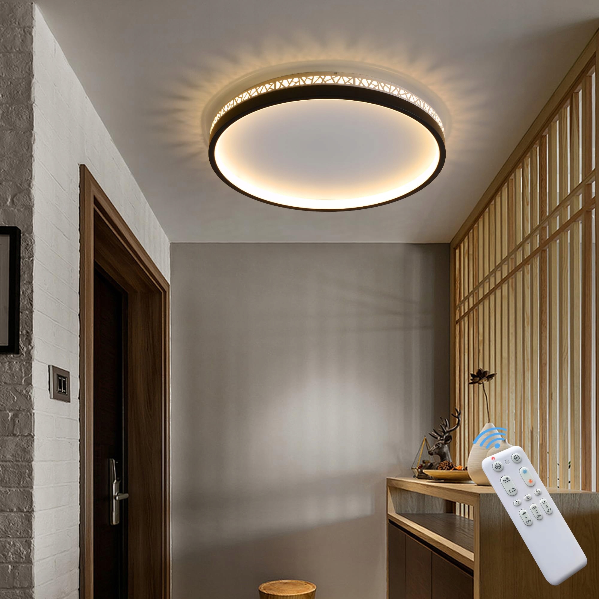 LED Plafondlamp 30W Zwart voor Woonkamer en Slaapkamer