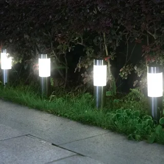 HEINSTIAN Solar Tuinlampen LED Waterdicht Roestvrij Staal 2 Stuks — miniatuur 5