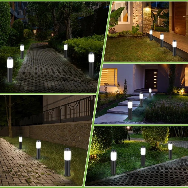 HEINSTIAN Solar Tuinlampen LED Waterdicht Roestvrij Staal 2 Stuks — foto 4