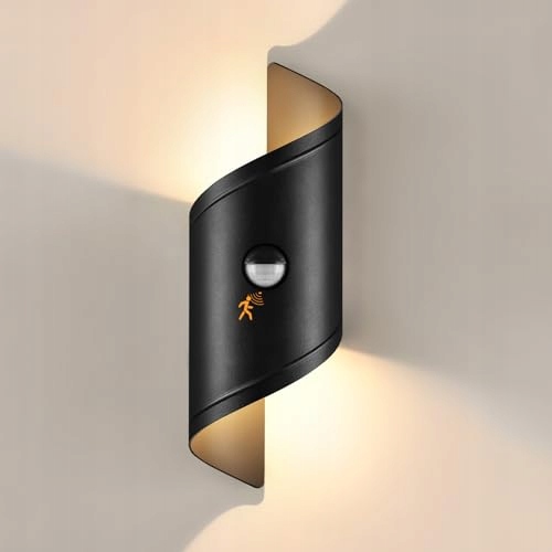 YINDALUX Moderne LED Buitenlamp Bewegingsmelder 14W IP65 Zwart