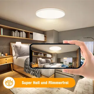 OUILA LED Plafondlamp Rond 24W 3000K 2400LM IP44 Keuken Badkamer — miniatuur 3