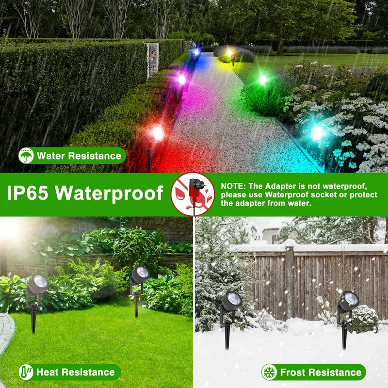 T-SUNUS LED Tuinspot RGB IP65 Waterdicht 6 Stuks — foto 3