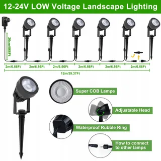 T-SUNUS LED Tuinspot RGB IP65 Waterdicht 6 Stuks — miniatuur 2