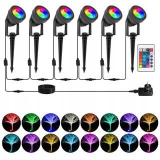 T-SUNUS LED Tuinspot RGB IP65 Waterdicht 6 Stuks — miniatuur 1