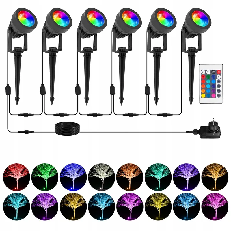 T-SUNUS LED Tuinspot RGB IP65 Waterdicht 6 Stuks — foto 1