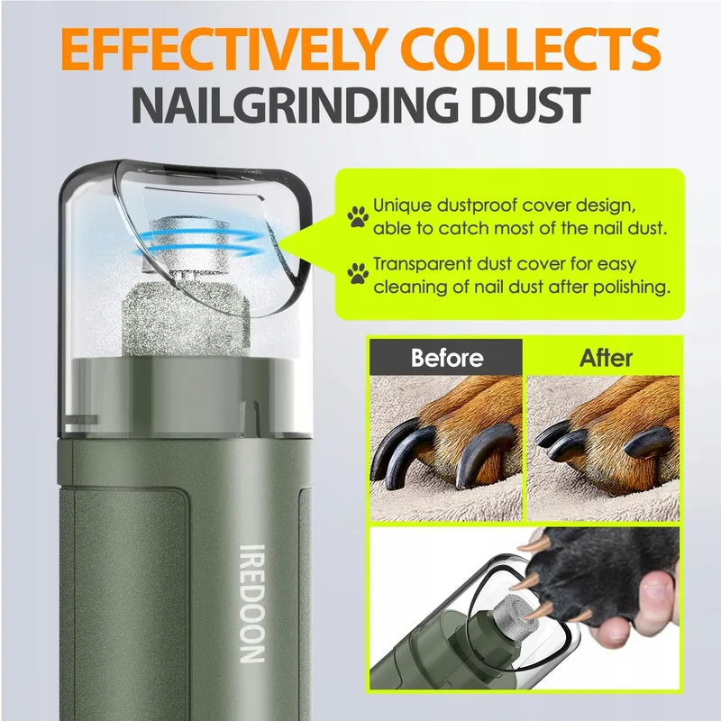 IREDOON Professionele Nagelslijper Honden 3-Standen 4 LED — foto 3