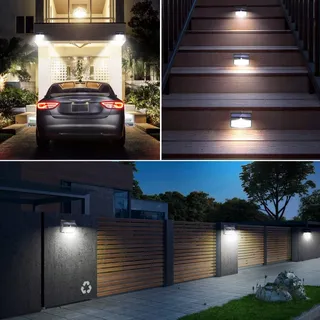 PEASUR Solarlampen Buiten met Bewegingsmelder 138 LED 3 Stuks — miniatuur 4