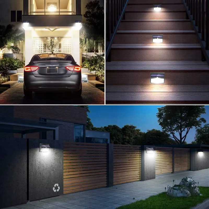 PEASUR Solarlampen Buiten met Bewegingsmelder 138 LED 3 Stuks — foto 4