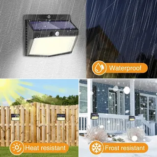 PEASUR Solarlampen Buiten met Bewegingsmelder 138 LED 3 Stuks — miniatuur 5