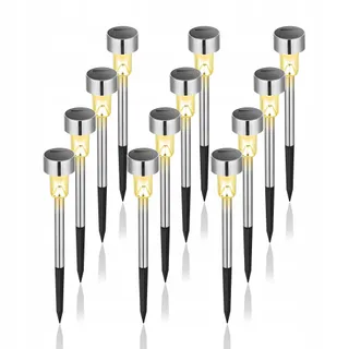 GIGALUMI Solar LED Lampen Buiten 12 Stuks Warm Wit Waterdicht