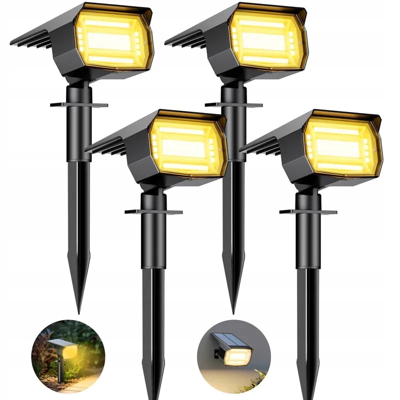 BTFARM Solarlampen Tuin 72LED IP65 Waterdicht Warmwit — foto 1