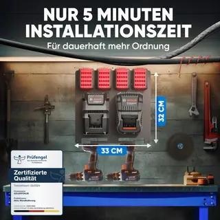 ADLERFOKUS Wandhouder Bosch Professional Accu's Premium Montage — miniatuur 4